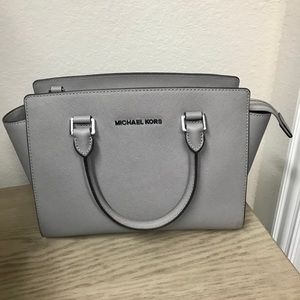 Gray Michael Kors handbag